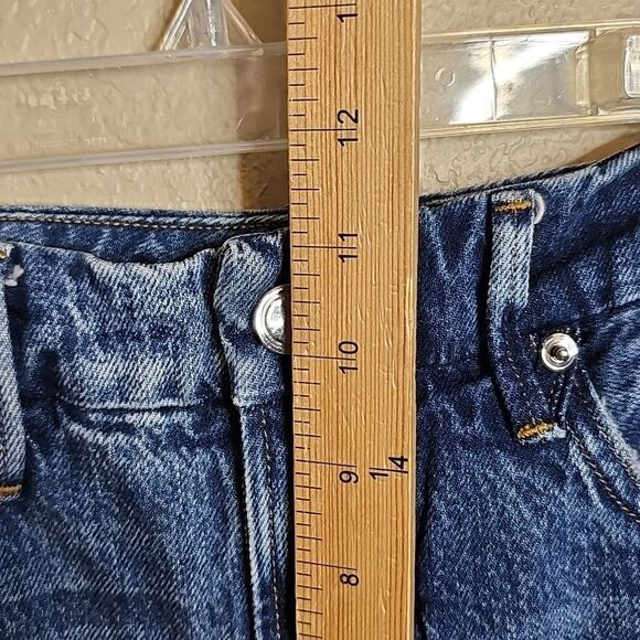 Good American 4/27 Good Vintage Straight Ripped Blue Distressed Jeans - Picture 7 of 10